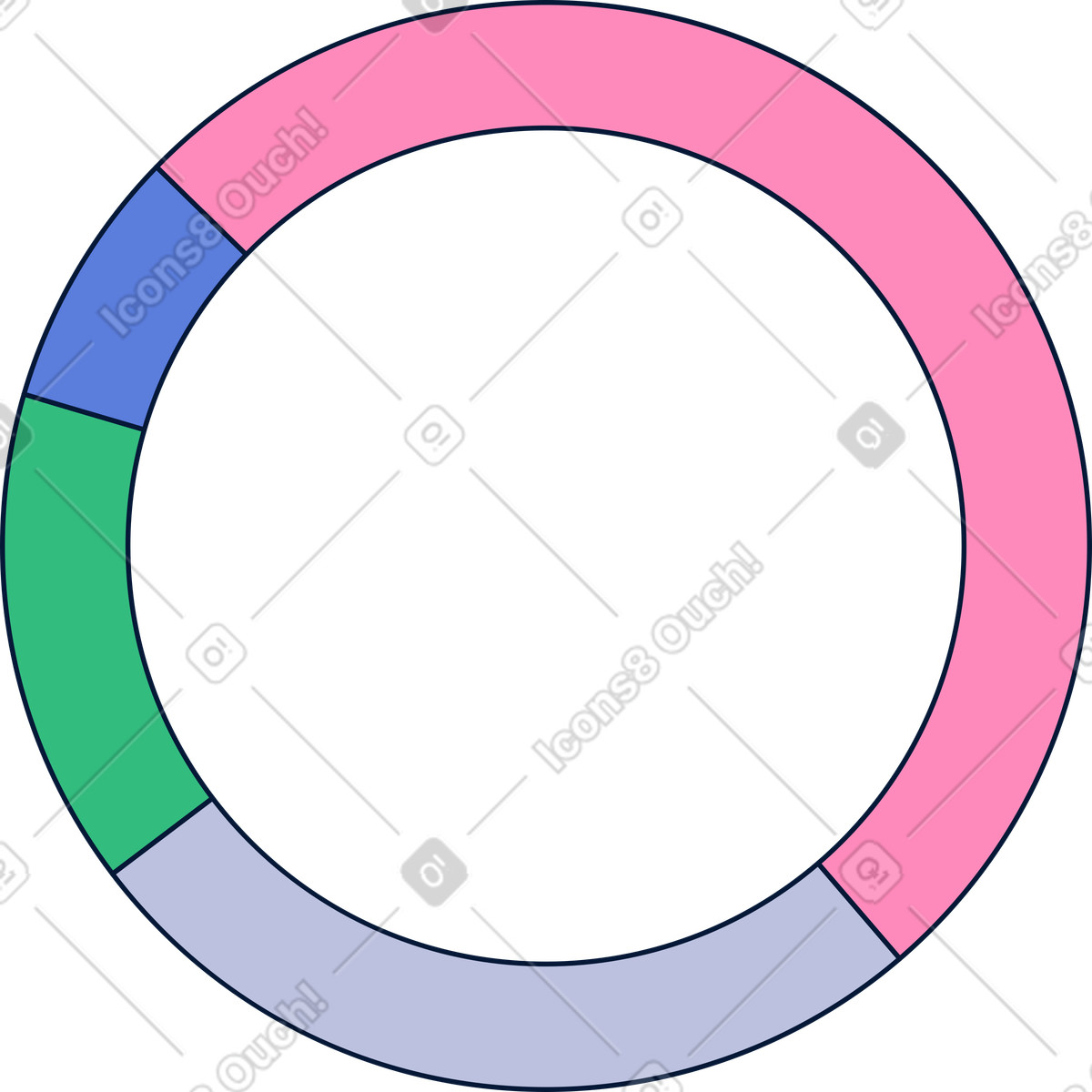 Circular diagram illustration in PNG, SVG