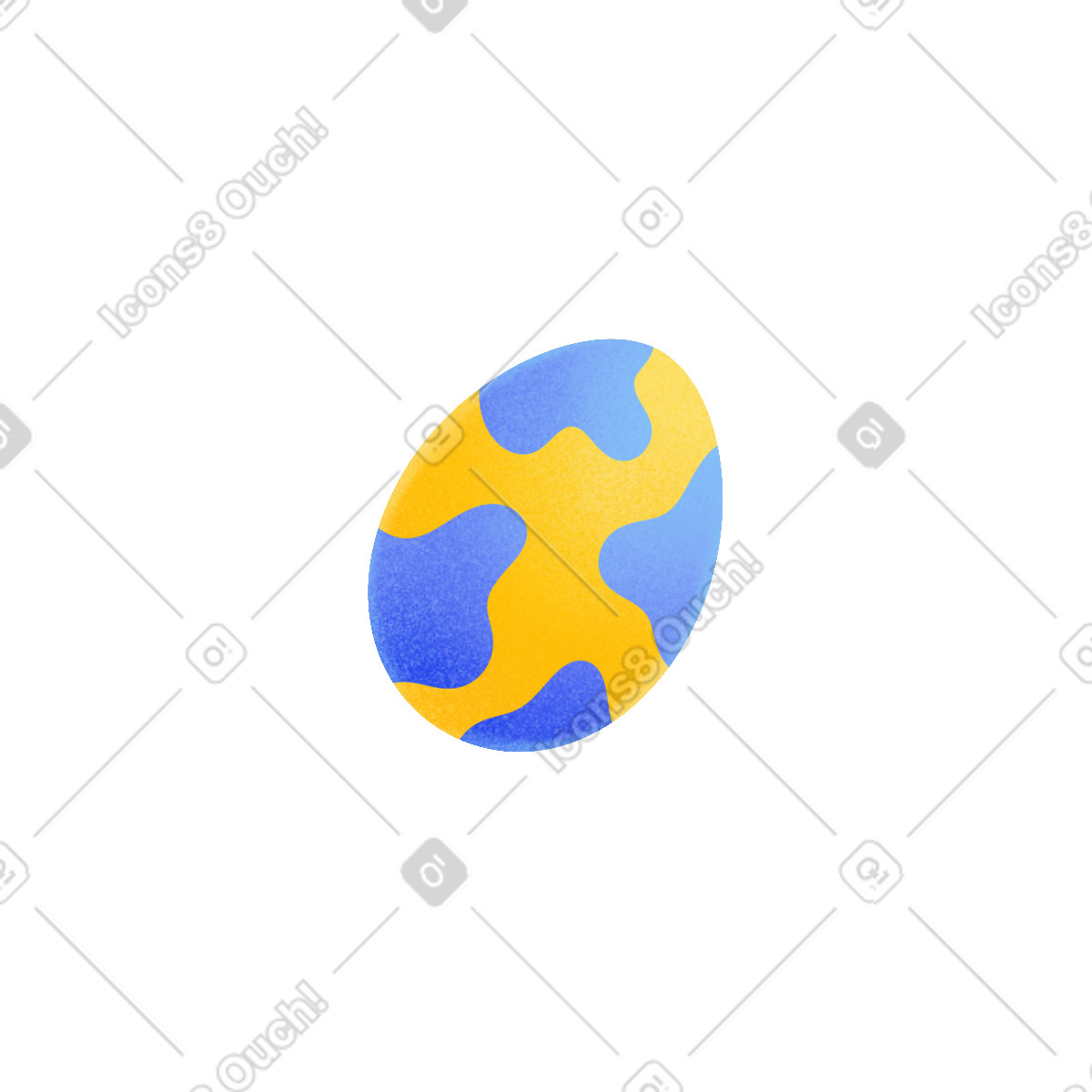 下载 Lettering 风格的 Yellow easter egg 插画，支持 PNG、SVG 格式