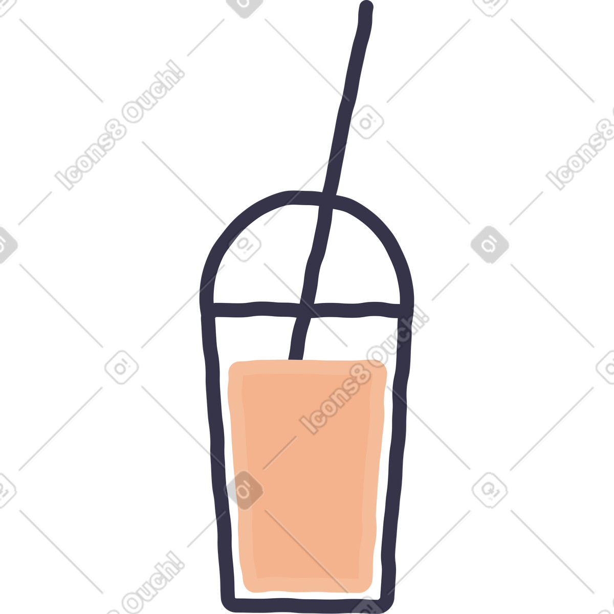 下载 Stripy 风格的 奶昔 插画，支持 PNG、SVG 格式