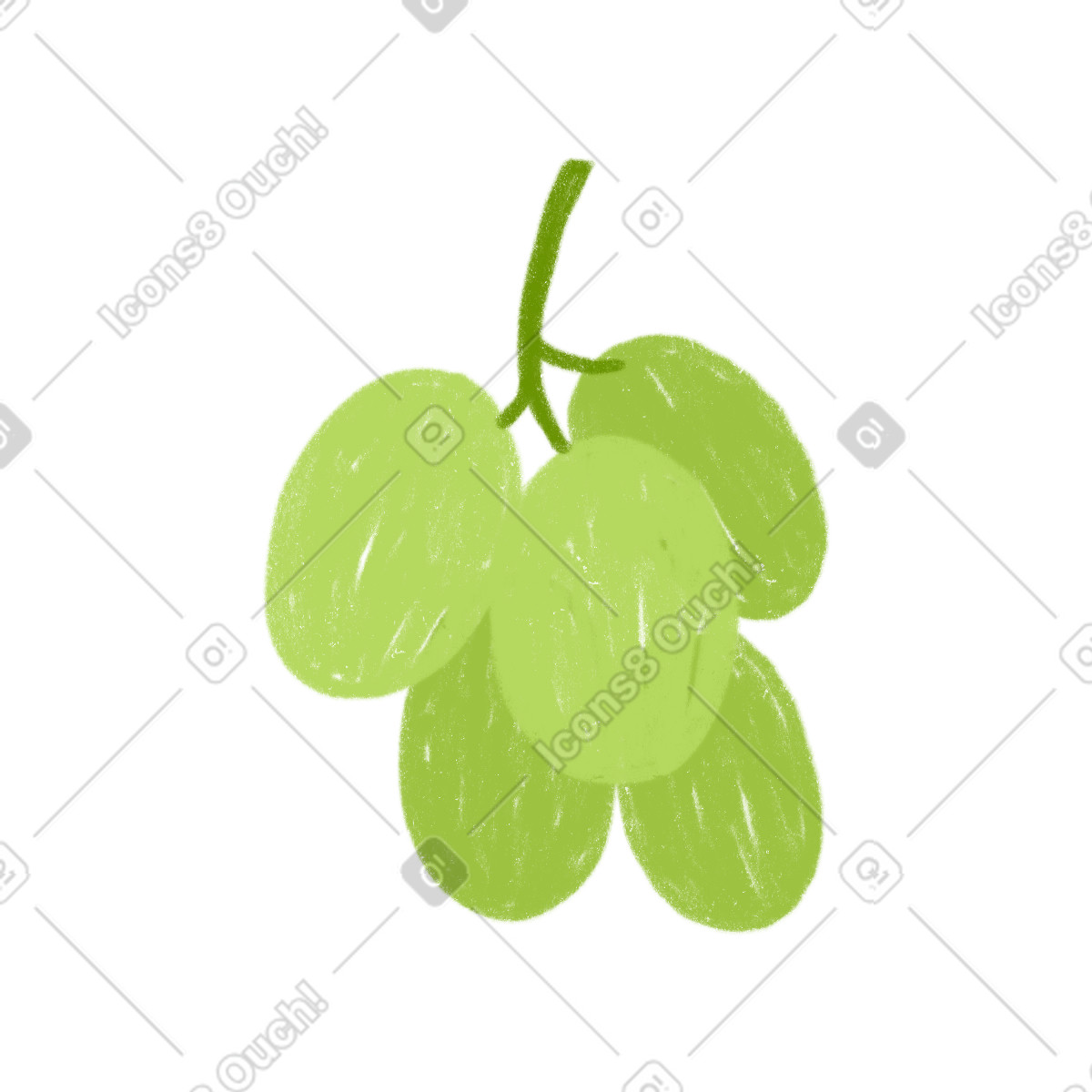 Ilustração de Grape em no estilo Cozy para baixar em PNG, SVG