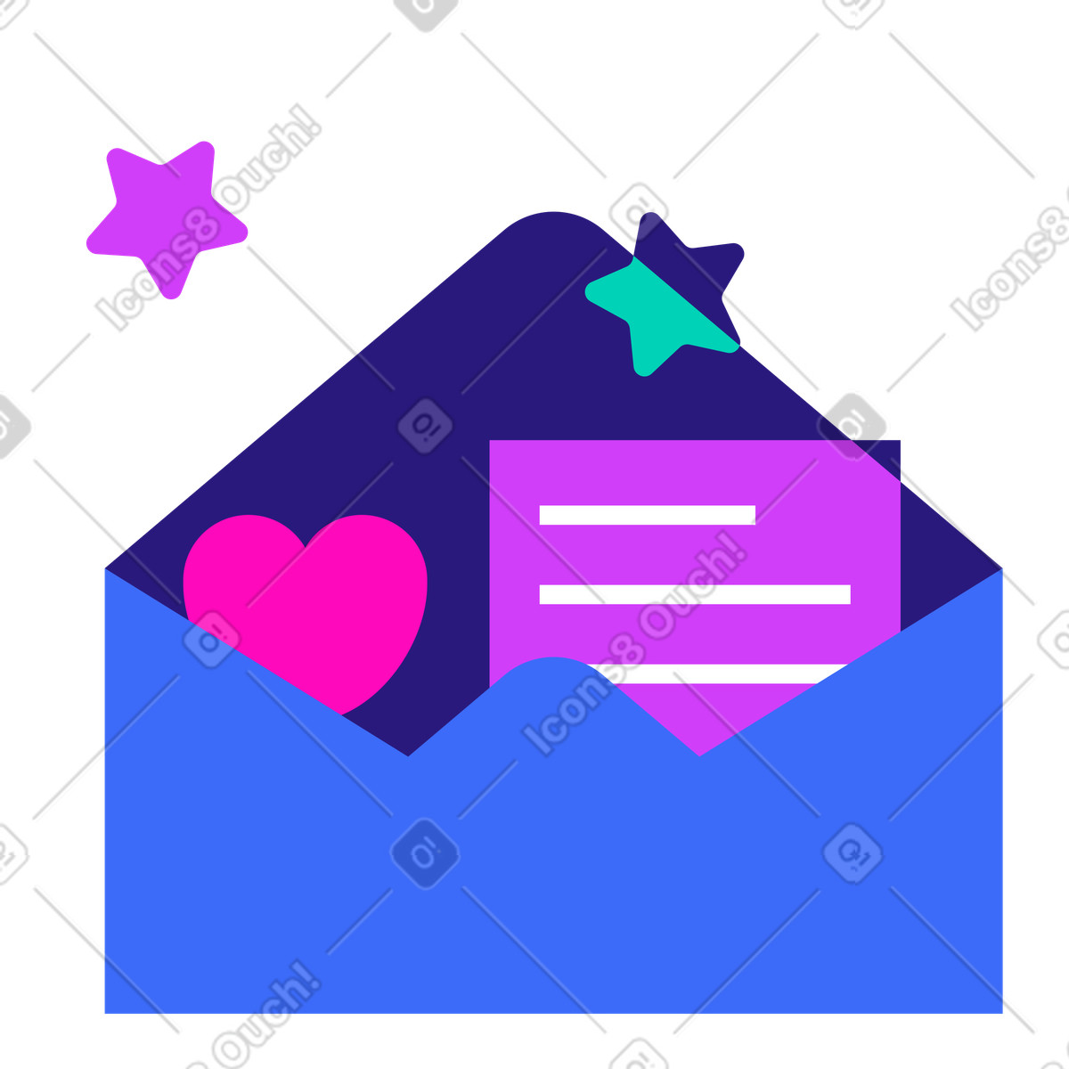 Rimani informato tramite la newsletter via email illustrazione in stile Basic scarica in PNG, SVG