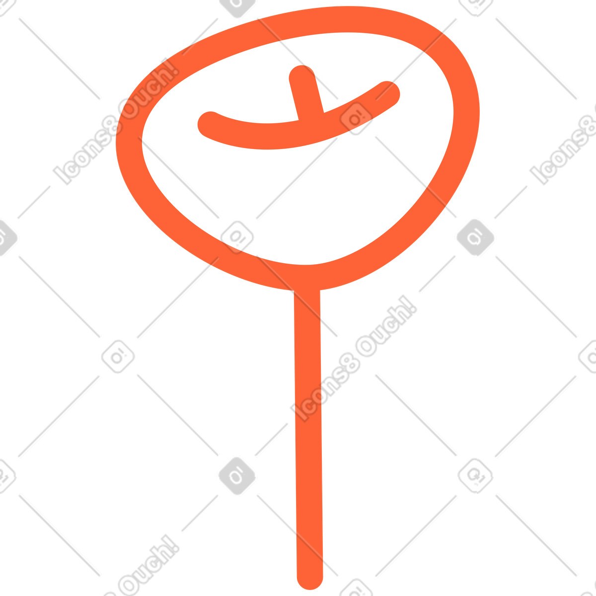 Ilustración Flor en estilo Crayon a descargar en PNG y SVG