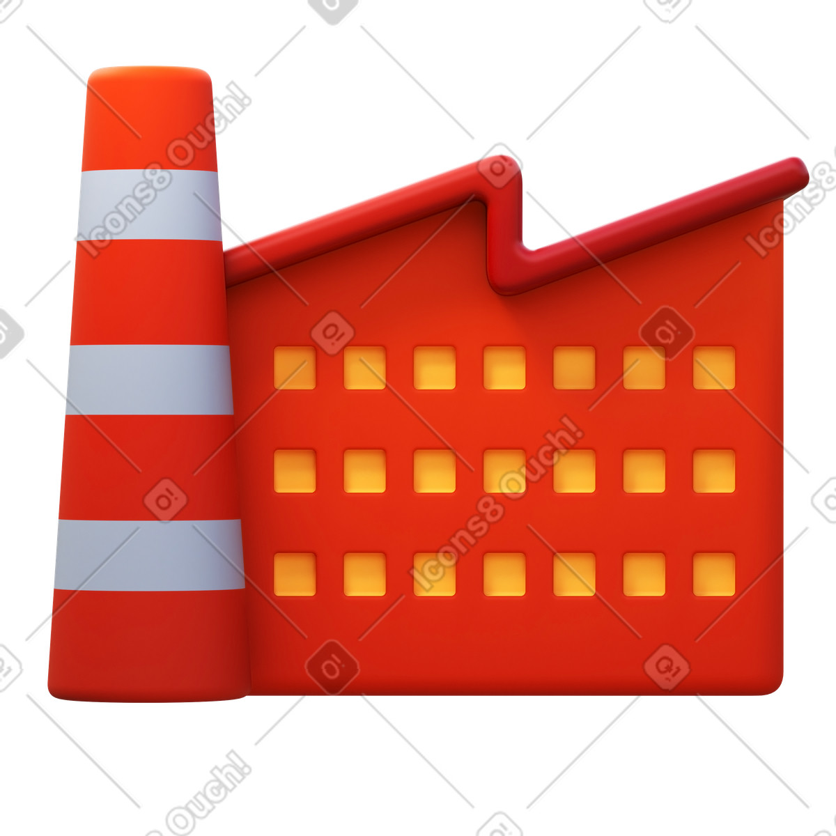 Factory-Illustration im 3D Fluency-Stil als Download in PNG, SVG