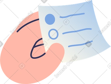Hand with sticky note PNG, SVG