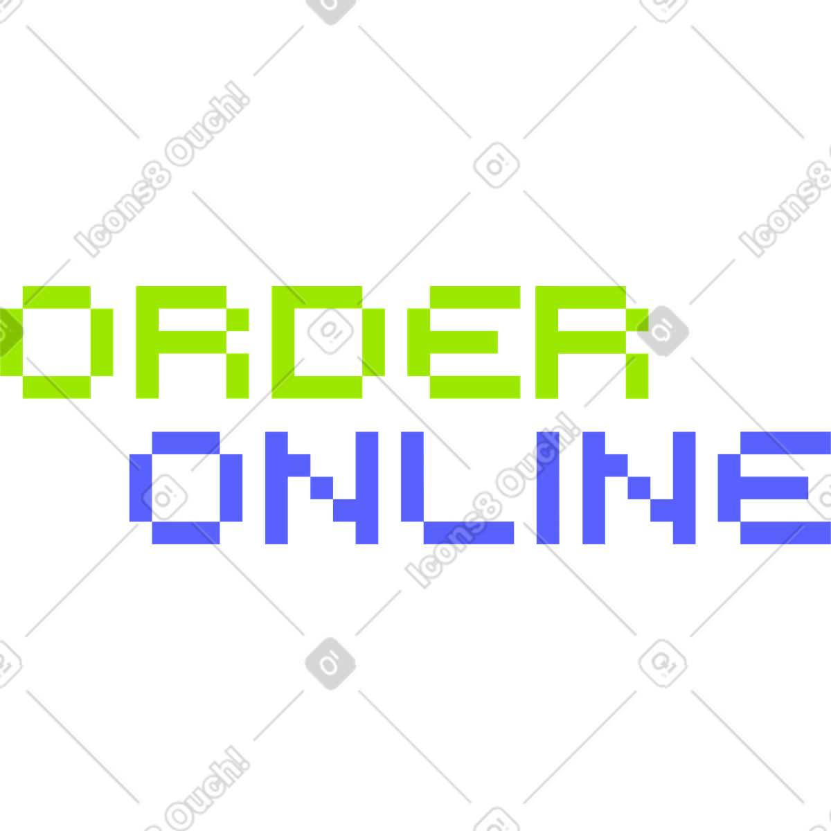 Ordine delle lettere su un testo illustrazione in stile 8bit scarica in PNG, SVG