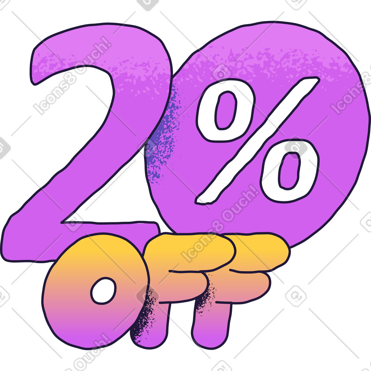 Conifer スタイルの 20％オフ のイラストをPNG、SVG形式でダウンロード