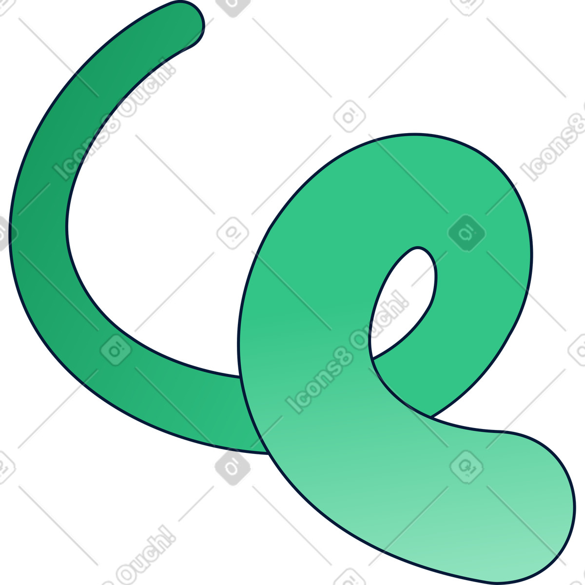 Decorazione a spirale illustrazione in stile Neat scarica in PNG, SVG