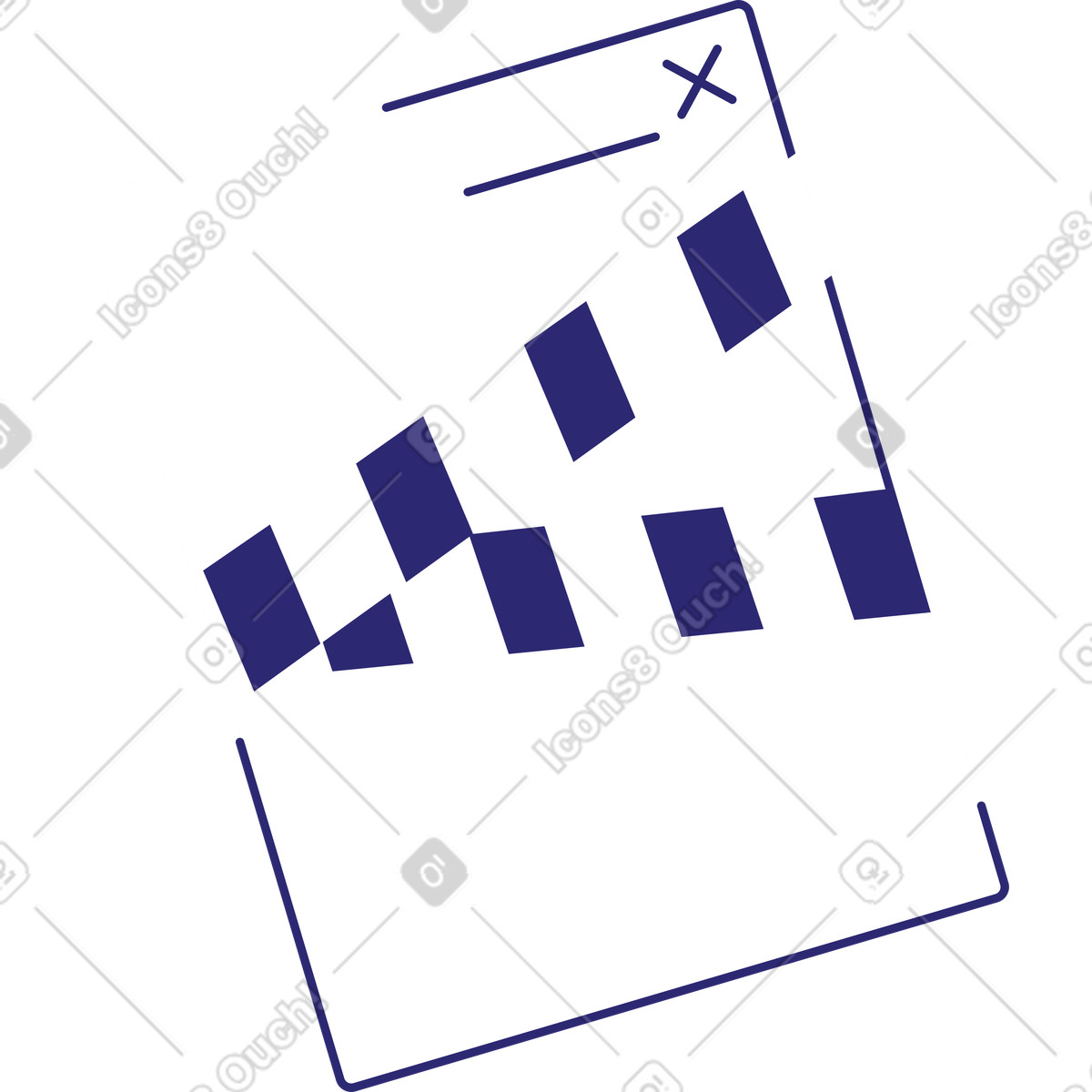 Taped window illustration in Cut style download in PNG, SVG
