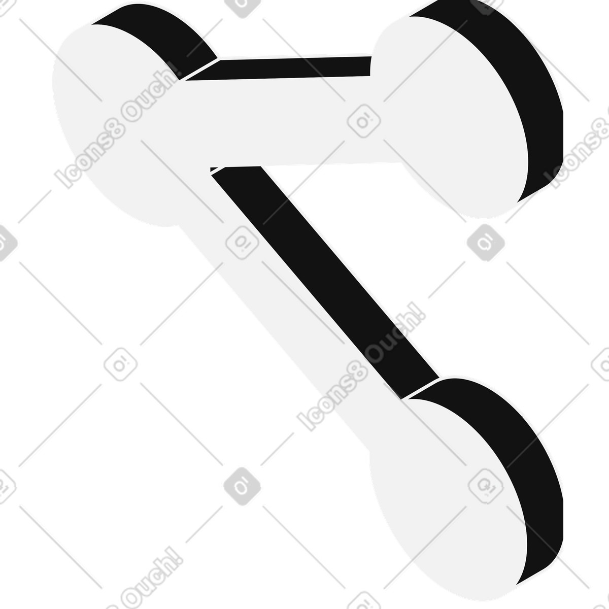 White share link button icon illustration in Inverse style download in PNG, SVG