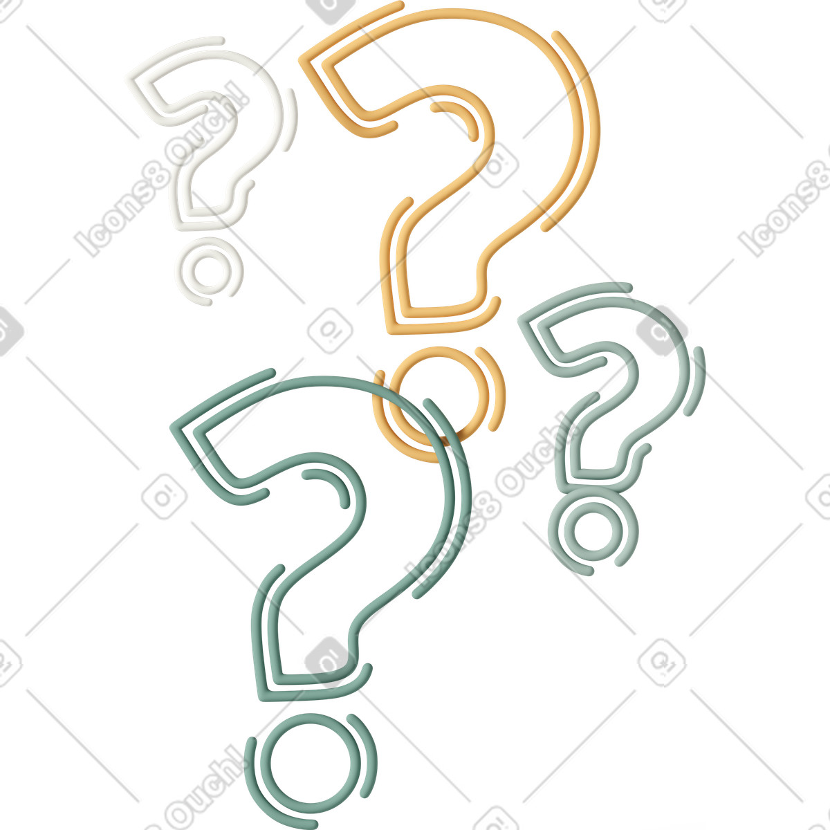Иллюстрация Question mark icon в стиле 3D Casual life — скачать в форматах PNG, SVG