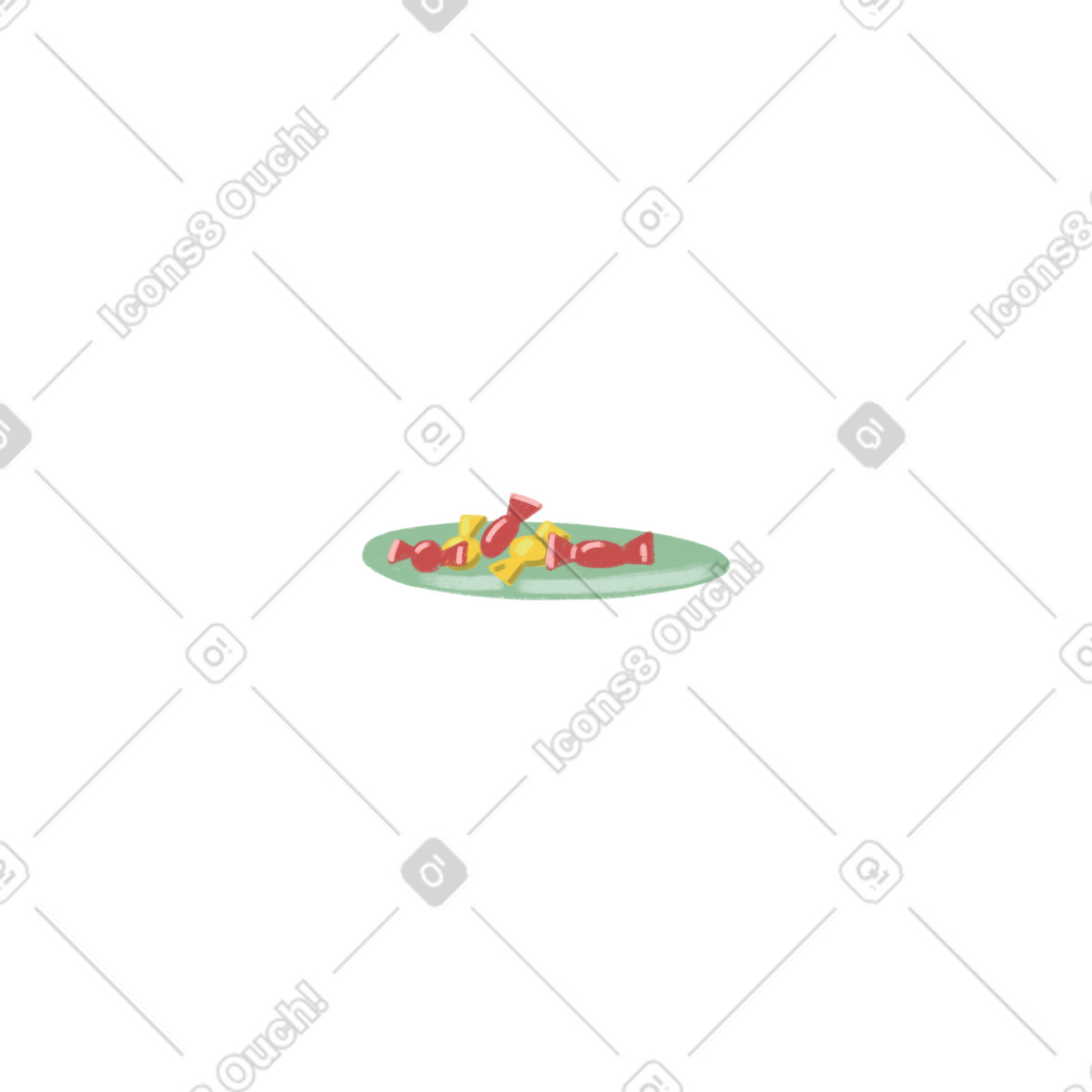 Illustration Bonbons dans le style Atomic à télécharger aux formats PNG, SVG