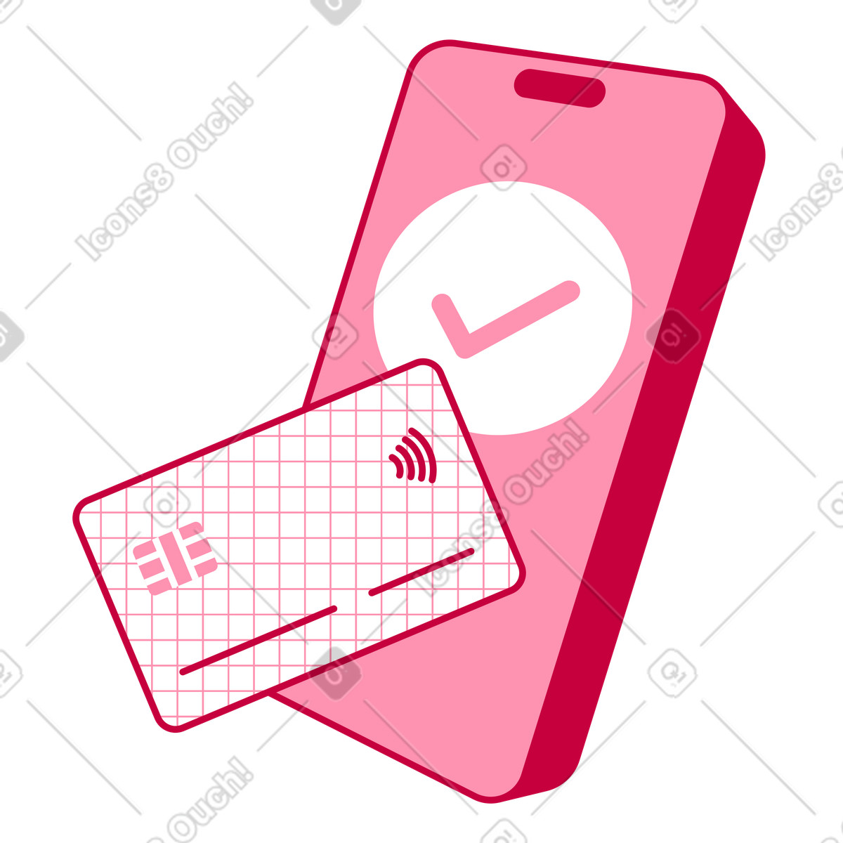 下载 Natty 风格的 卡终端已批准付款 插画，支持 PNG、SVG 格式