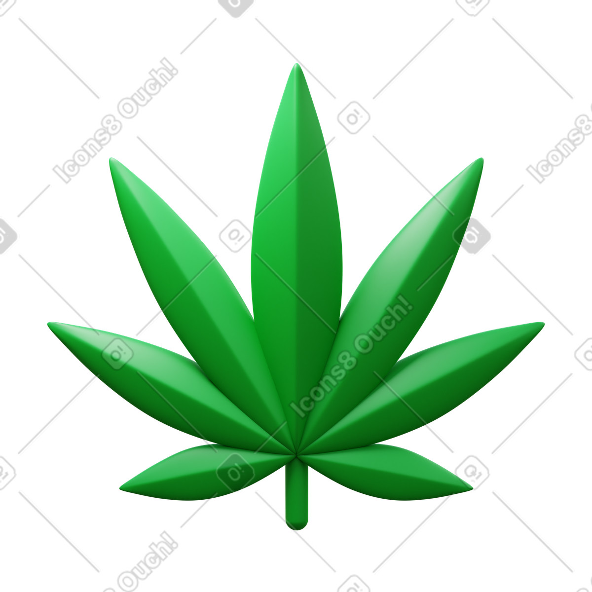Cannabis illustrazione in stile 3D Fluency scarica in PNG, SVG