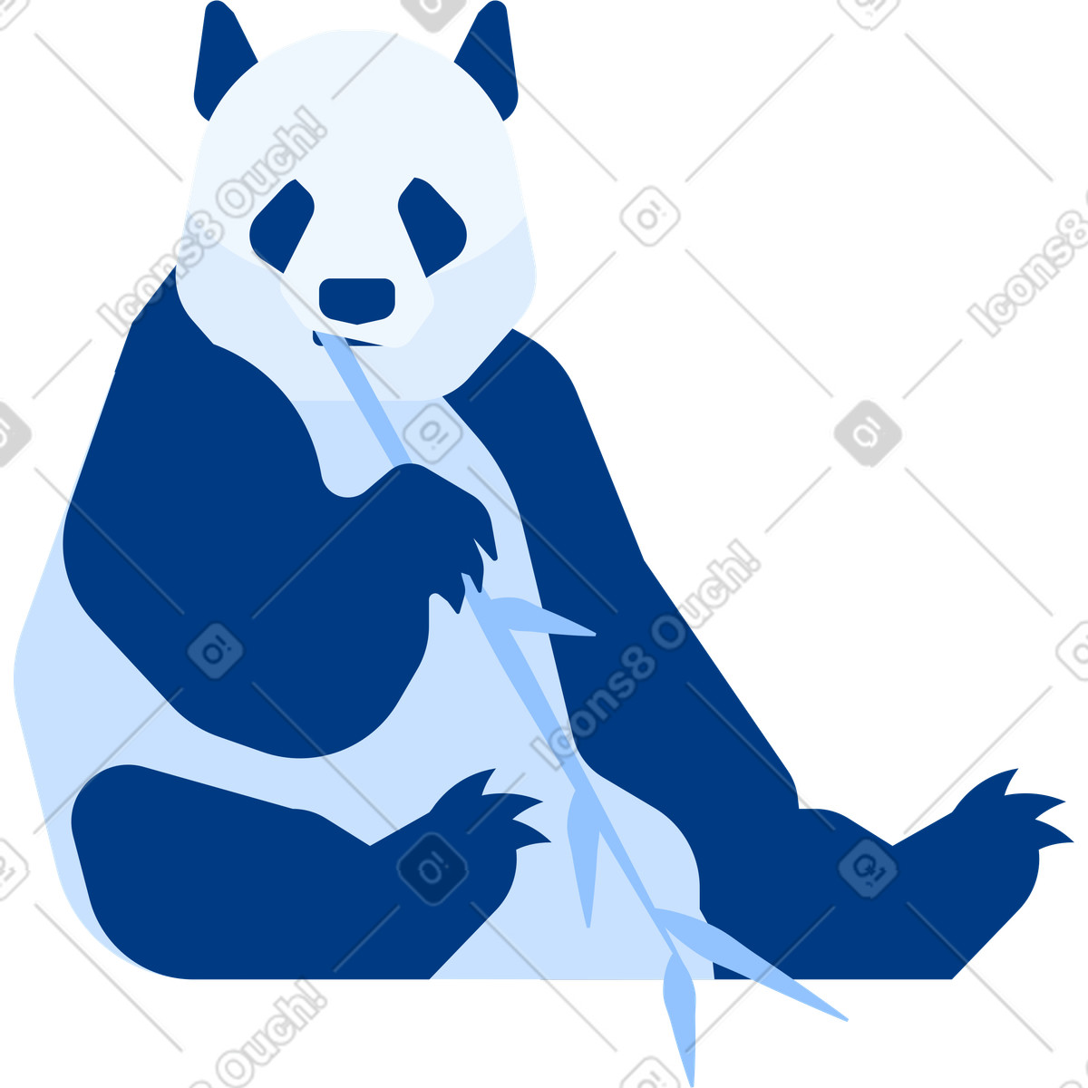 Panda illustration in Urban style download in PNG, SVG