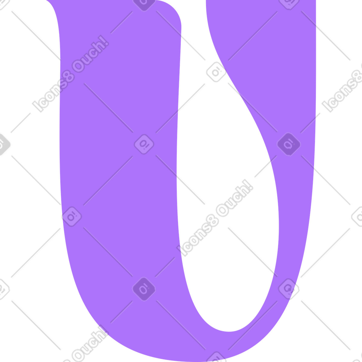 Ilustración Letra u en estilo Florid a descargar en PNG y SVG