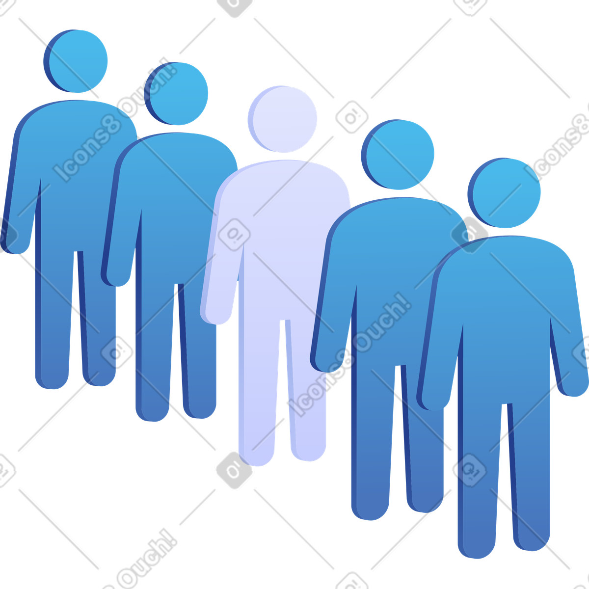 Illustration File de personnes dans le style Quantum à télécharger aux formats PNG, SVG