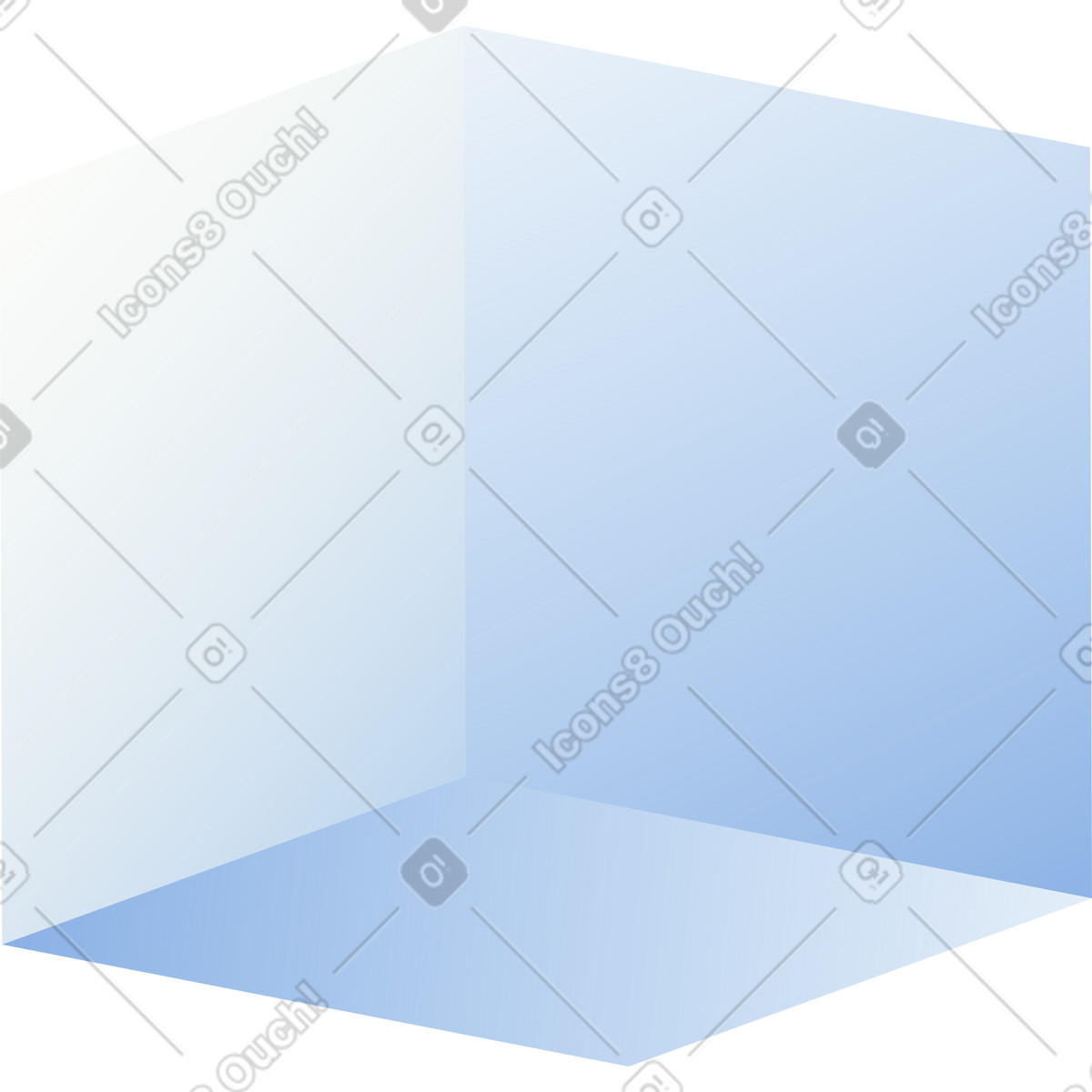Illustration Cube translucide dans le style Beam à télécharger aux formats PNG, SVG