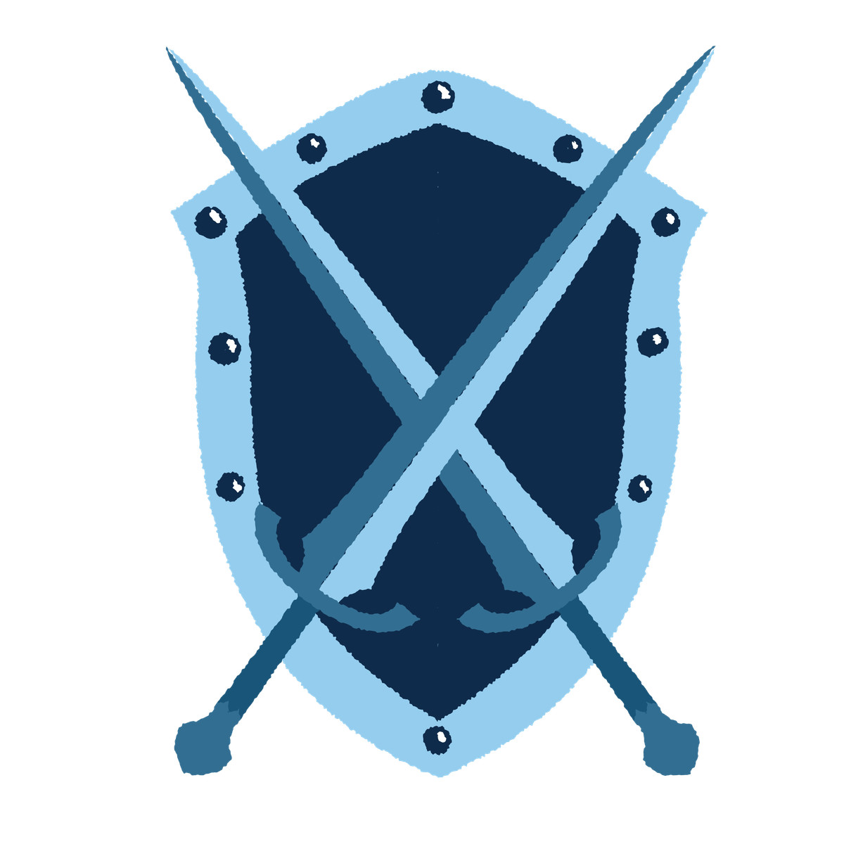 Sword and shield illustration in Cherry style download in PNG, SVG