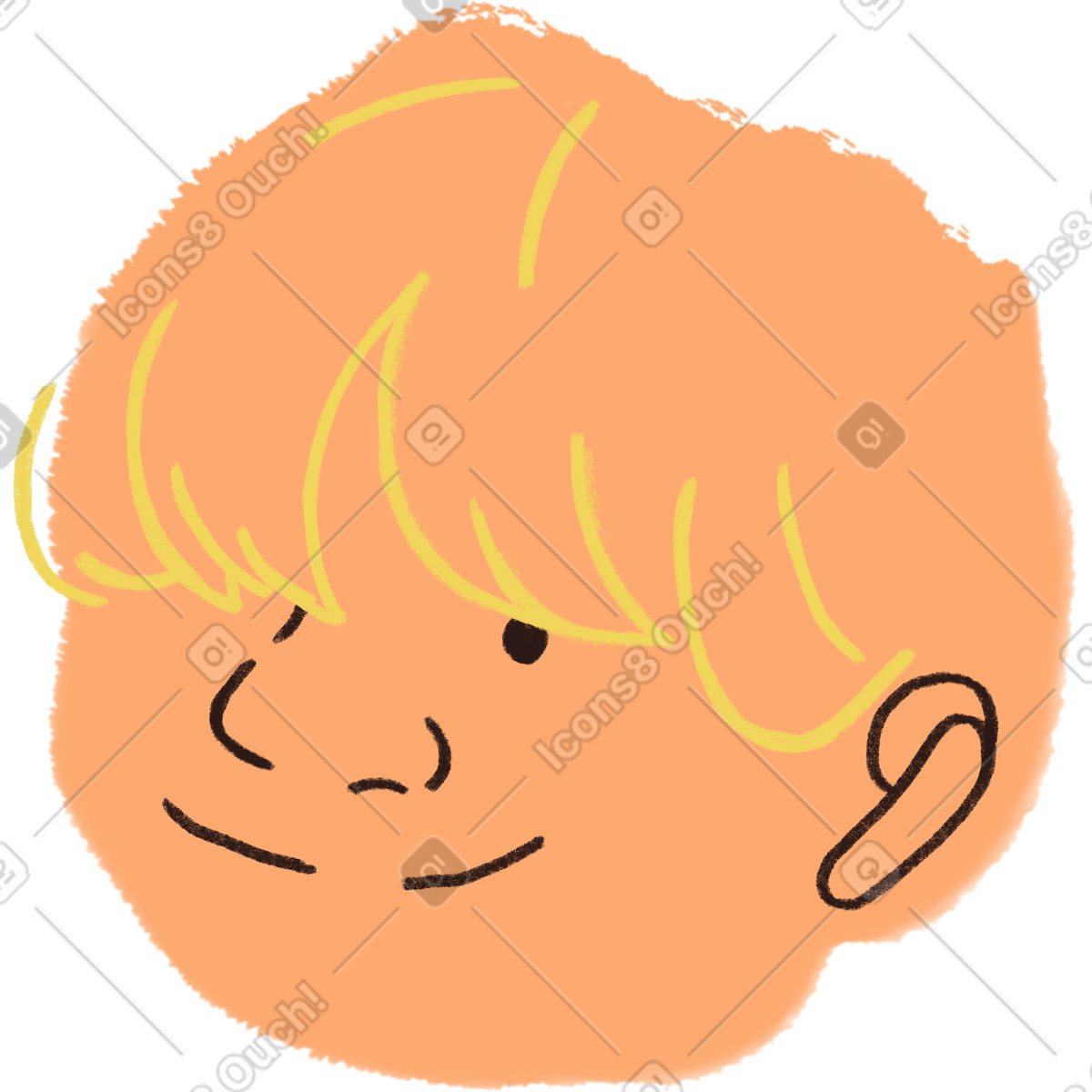Иллюстрация Boy with headphone в стиле Blobby — скачать в форматах PNG, SVG