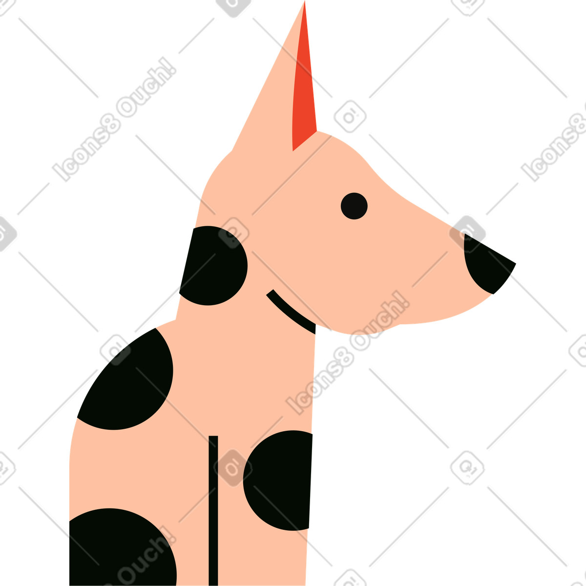 Ilustración Perro en estilo Polar a descargar en PNG y SVG