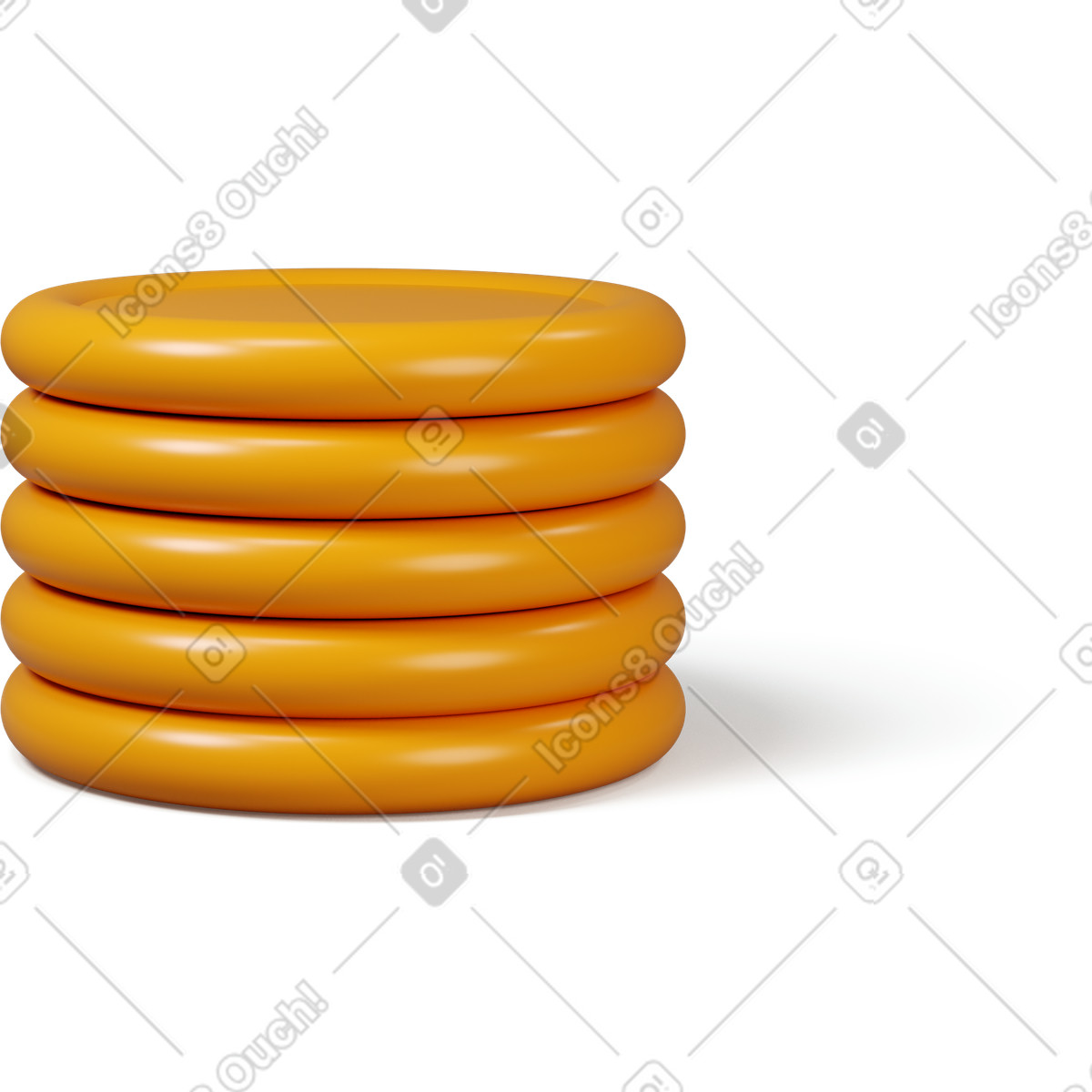 Illustration Tas de pièces dans le style 3D Buddy à télécharger aux formats PNG, SVG