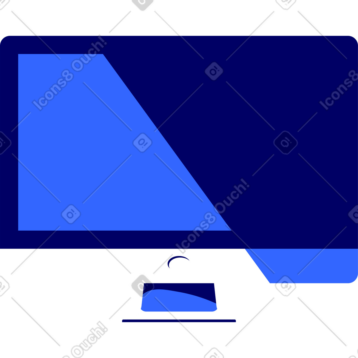 下载 Lounge 风格的 从 mac 电脑进行监控 插画，支持 PNG、SVG 格式