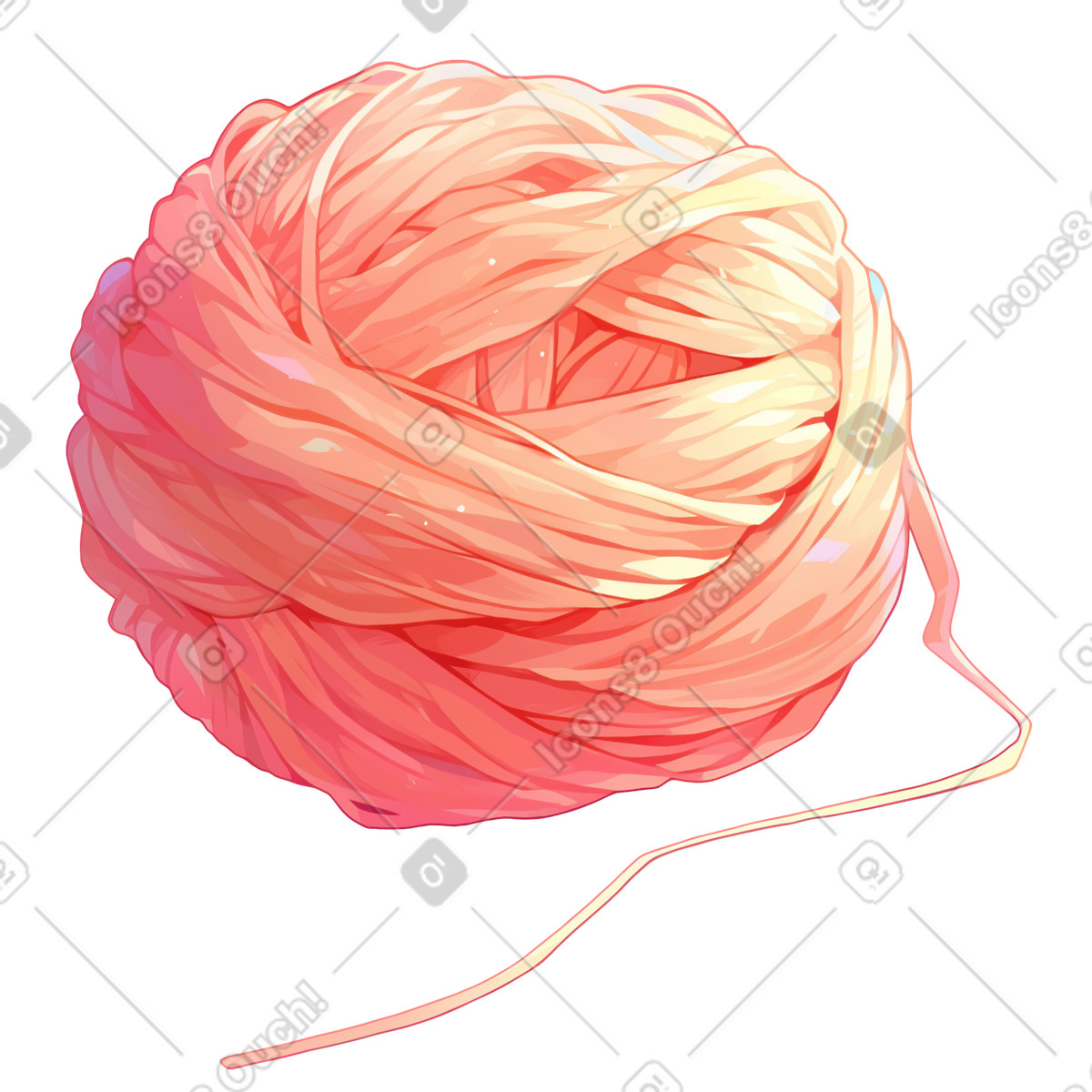 Beige skein illustration in Glazy style download in PNG, SVG
