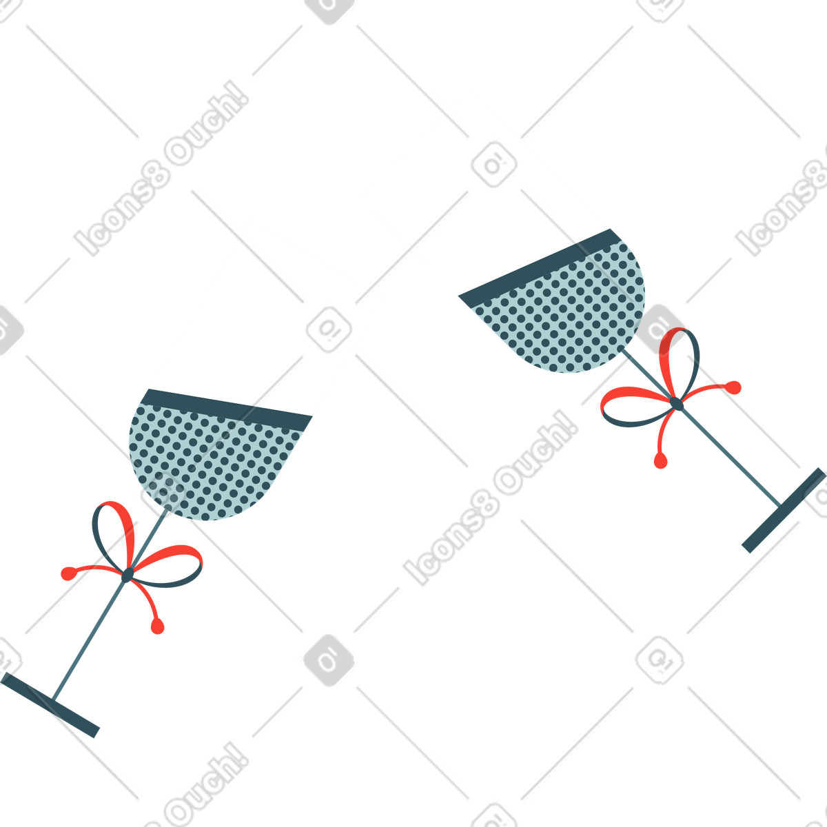 Glasses illustration in Nordic style download in PNG, SVG