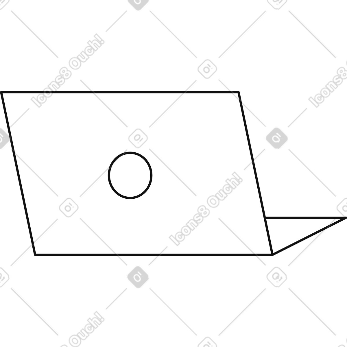 Ilustración Portátil plano abierto en estilo Bloom a descargar en PNG y SVG