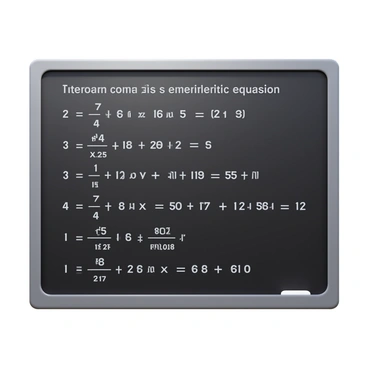 A chalkboard with a black surface displaying the step-by-step derivation of the quadratic formula. The equations are written in white chalk, clearly demonstrating the process. The first step starts with the standard form of a quadratic equation. Subsequent steps outline completing the square, moving terms around, and isolating the variable. Each step is numbered and illustrated with directional arrows guiding the viewer through the logical flow of the derivation.