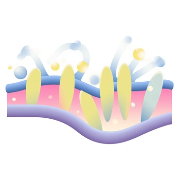 A close-up view of a plasma membrane's lipid bilayer is depicted. The image highlights various phospholipids, each with prominent hydrophilic heads facing outward and hydrophobic tails pointing inward. The lipid bilayer displays a layered structure, with the heads forming a smooth surface and the tails creating an inner core. The phospholipids are arranged in a fluid manner, allowing for slight movement and flexibility. The background features subtle variations in color, enhancing the visual distinction between the heads and tails of the phospholipids.