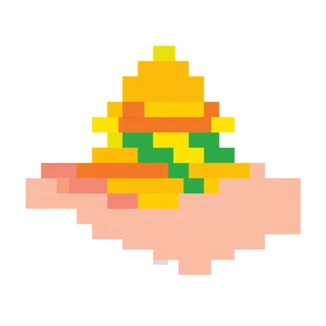A hand holding a pile of stacked arcade tokens in various colors.