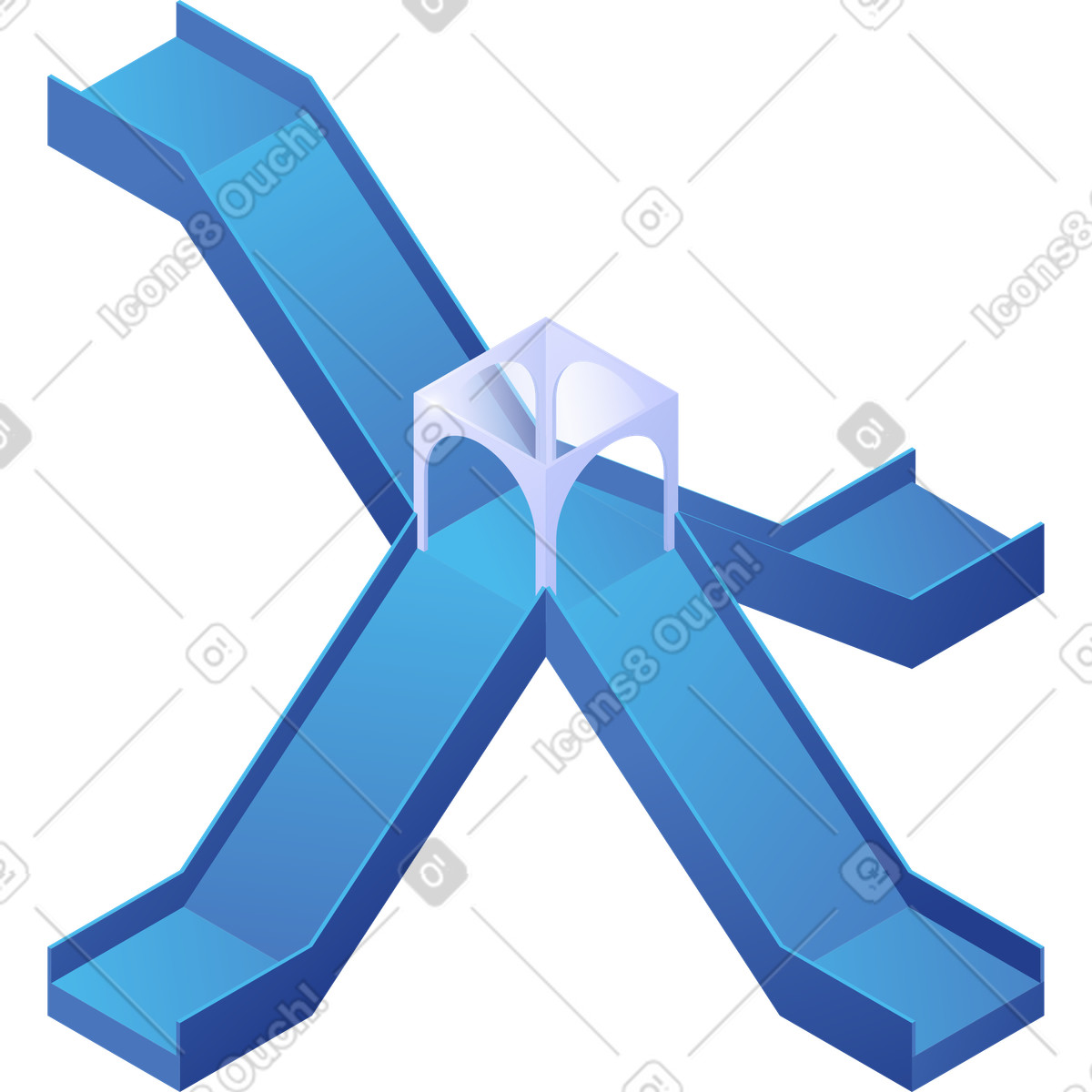 Illustration Piste avec un chemin de ramification dans le style Quantum à télécharger aux formats PNG, SVG