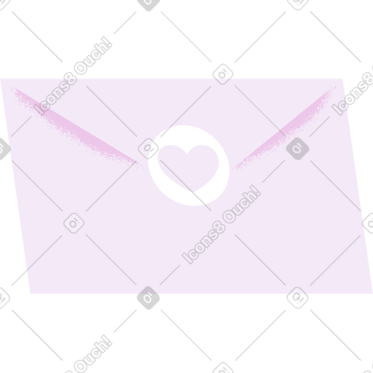 Lettera d'amore grande illustrazione in stile Conifer scarica in PNG, SVG
