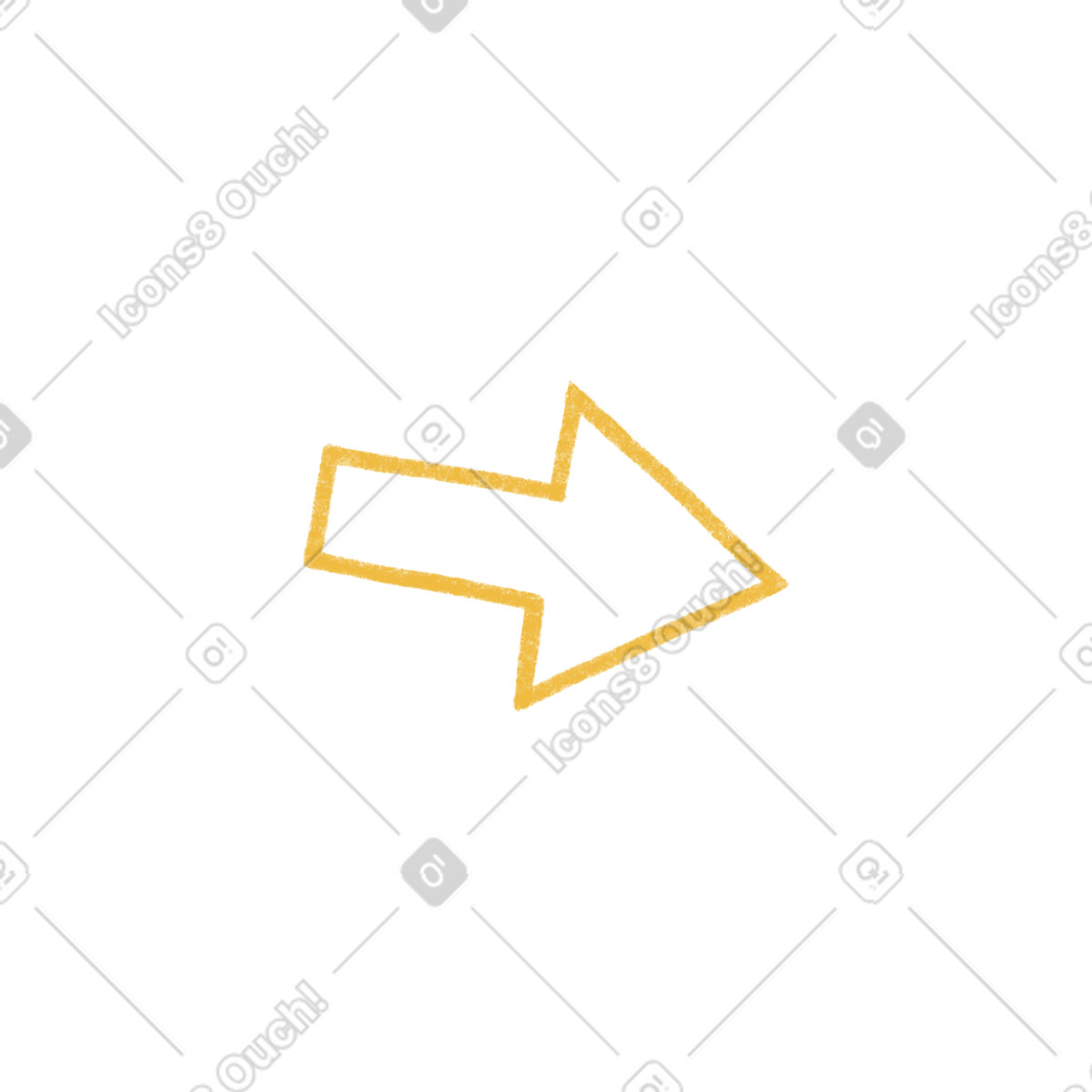 Ilustração de Seta pequena amarela em no estilo Tutti para baixar em PNG, SVG
