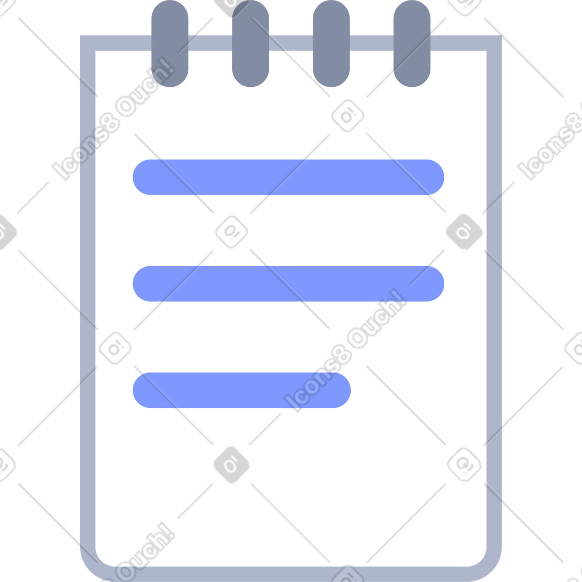Checklist notepad used for productivity planning schedule and task tracking illustration in System style download in PNG, SVG