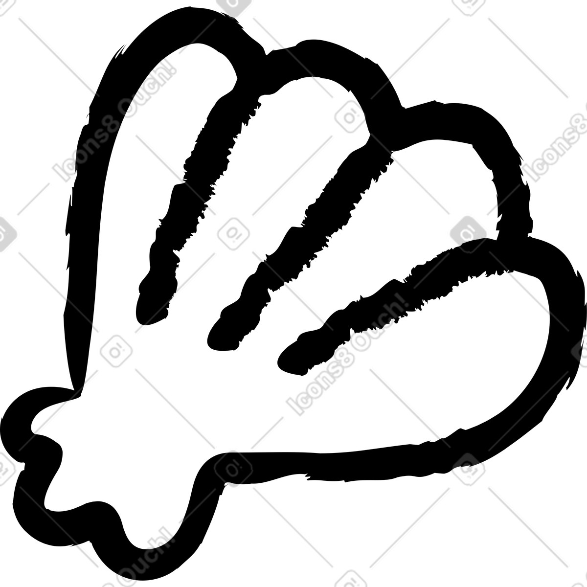 Charcoal seashell illustration in Twirl style download in PNG, SVG