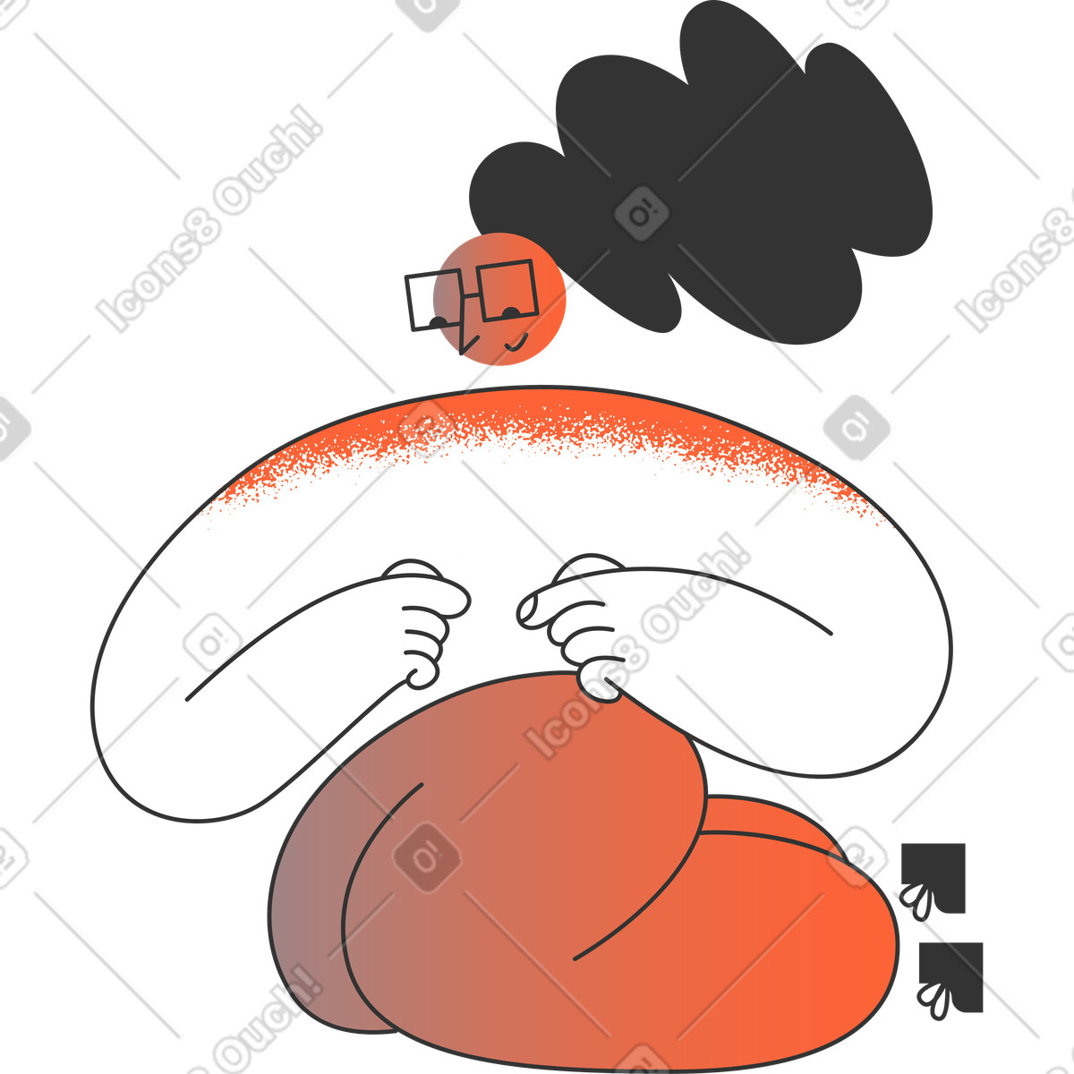Girl illustration in PNG, SVG