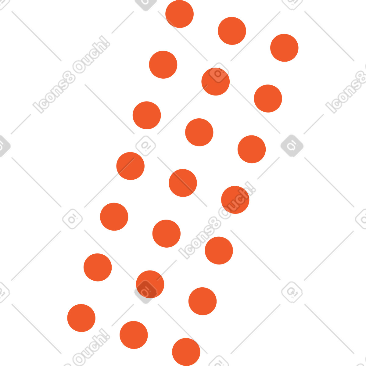 Red dots illustration in PNG, SVG