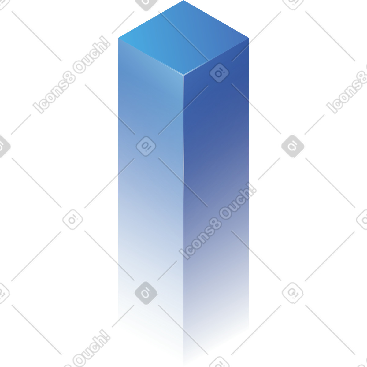 Isometric column illustration in PNG, SVG