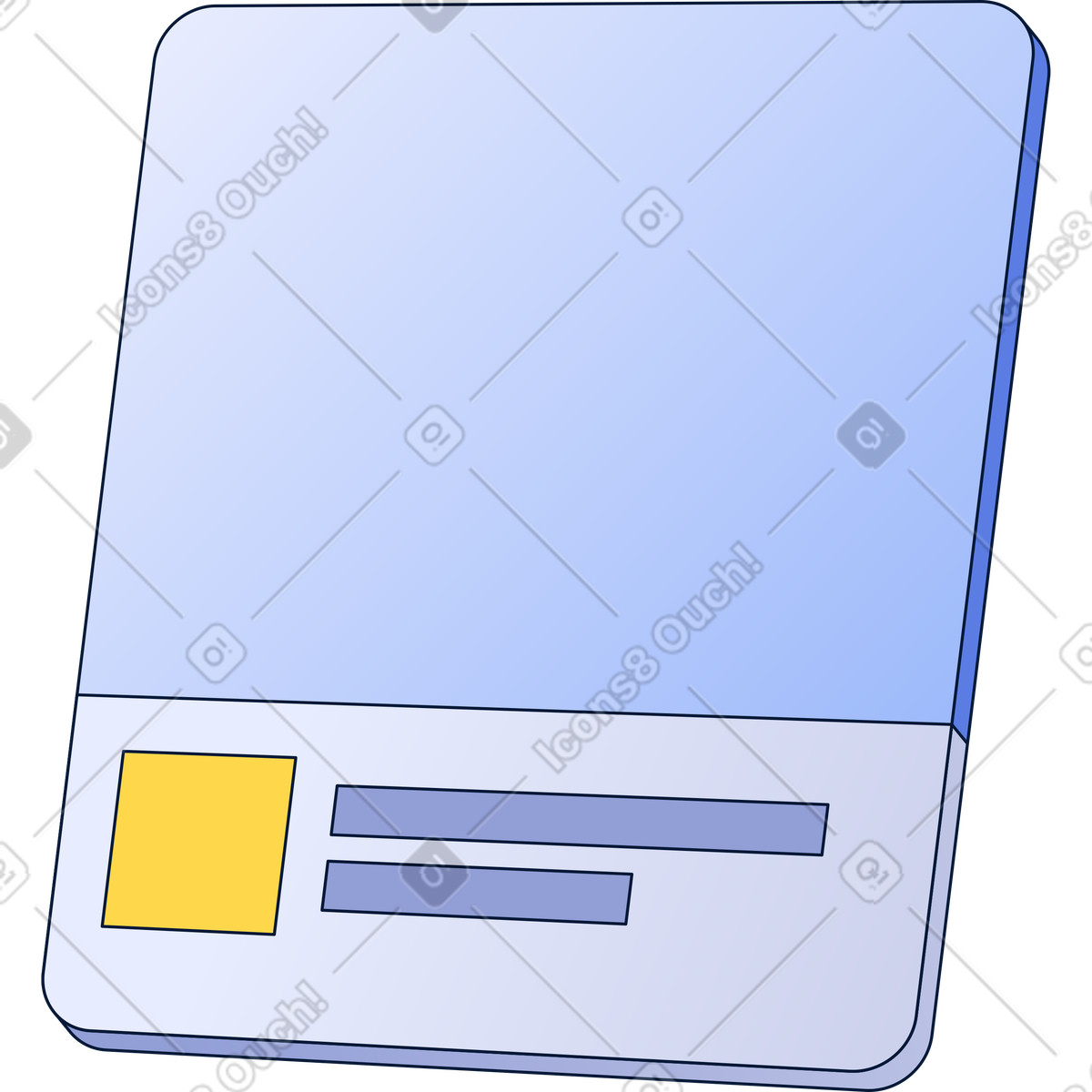 Frame with social media post illustration in PNG, SVG