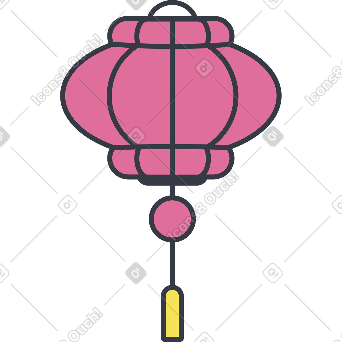 Lanterna cinese illustrazione animata in stile Abstract scaricabile in GIF, Lottie (JSON), AE