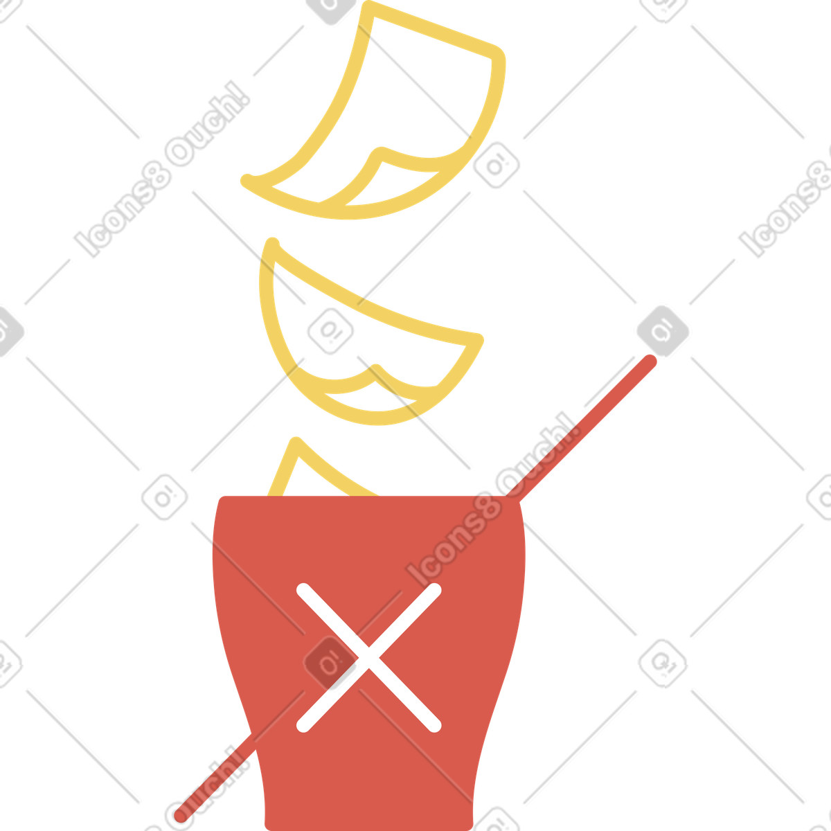 Illustration Seau dans le style Macaroni à télécharger aux formats PNG, SVG