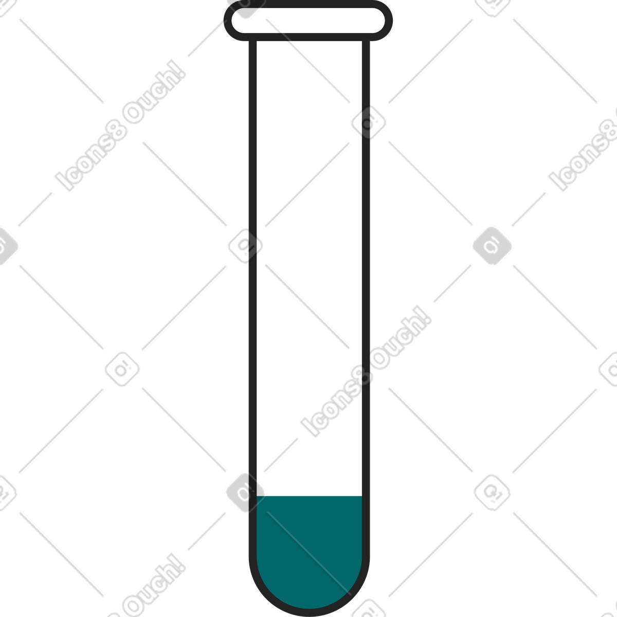 Illustration Flacon avec liquide pour la science dans le style Sammy Line à télécharger aux formats PNG, SVG