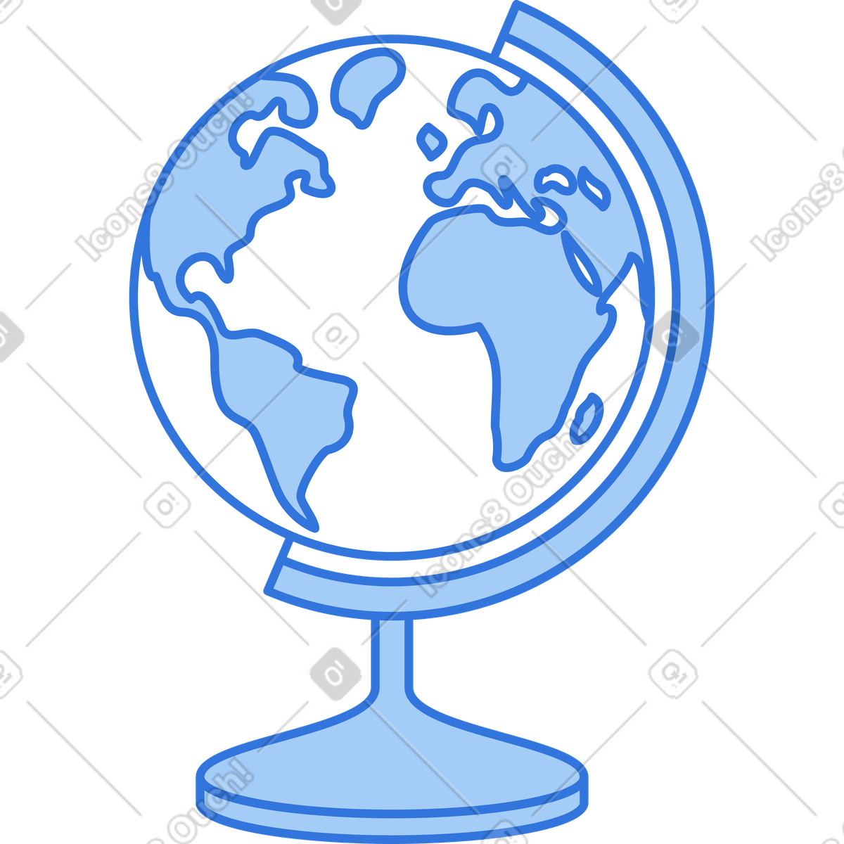 Globe illustration with high-quality clipart graphics and vectors in diverse