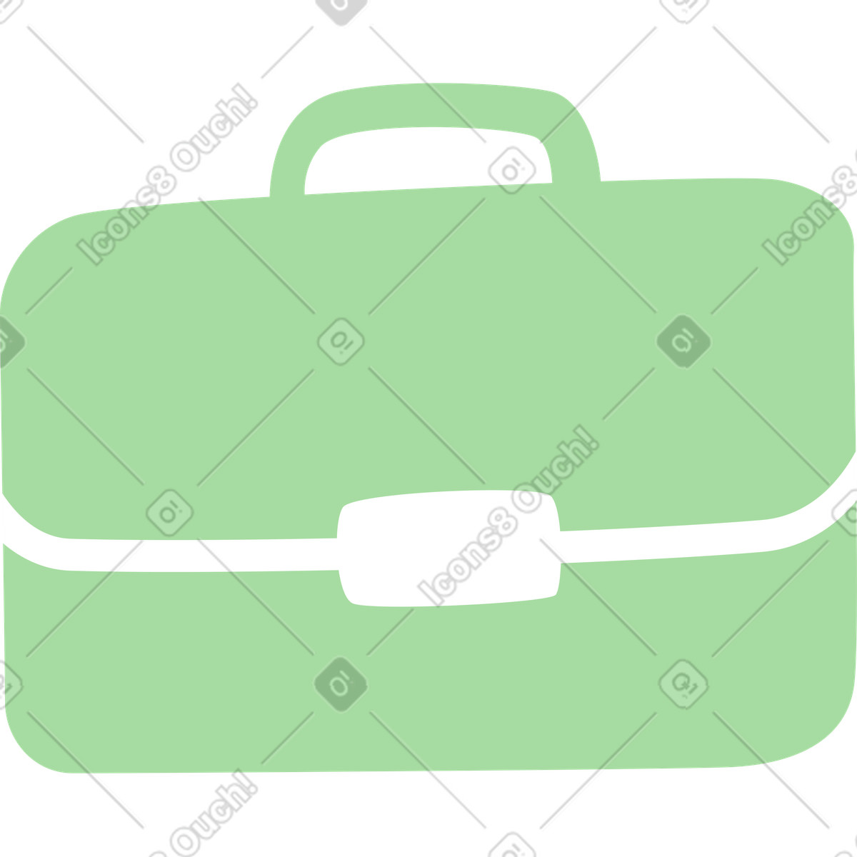 Ilustración Briefcase silhouette with handle and central latch for business en estilo Organic a descargar en PNG y SVG