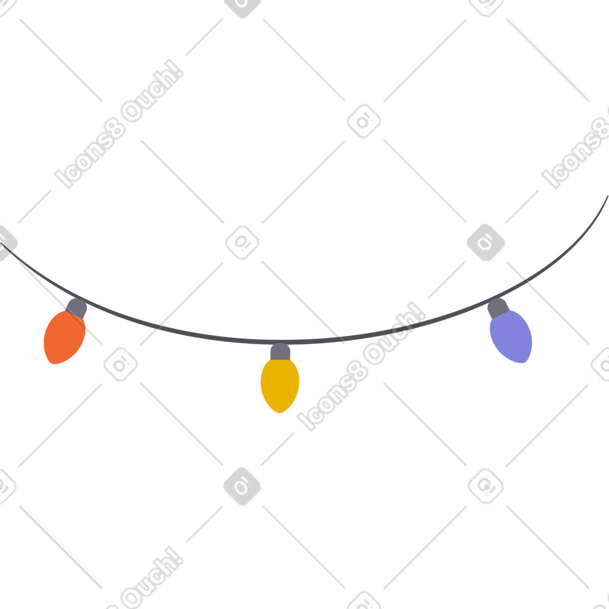 Illustration Guirlande dans le style Woof à télécharger aux formats PNG, SVG
