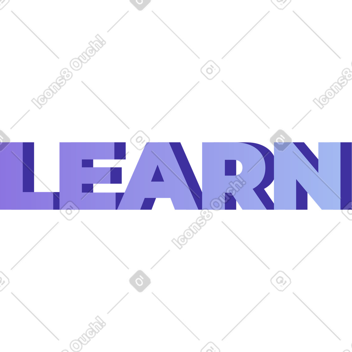 Ilustración Aprender letras de texto en estilo Levels a descargar en PNG y SVG