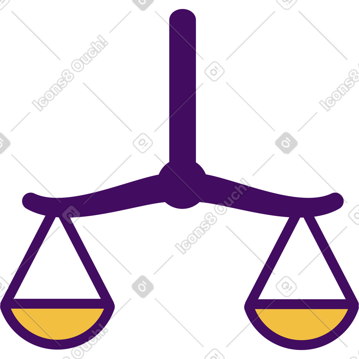 Illustration Balance de la justice dans le style Simplistic à télécharger aux formats PNG, SVG