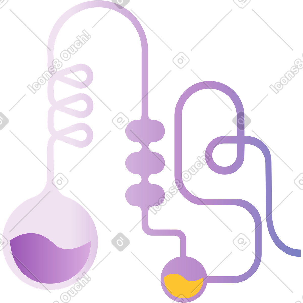 Illustration Équipement de laboratoire dans le style Wavy à télécharger aux formats PNG, SVG